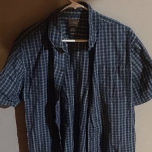 Blue Shirt (Plaid design) Button design